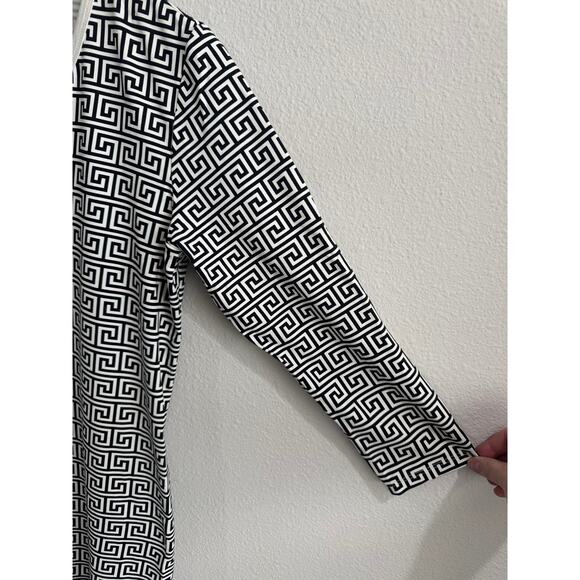 J McLaughlin black/white print midi dress - Picture 4 of 5